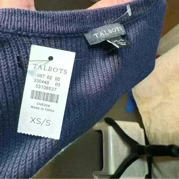 BRAND NEW Talbots Knit Cardigan Open Front Vest Side Buttons XS/S - Picture 5 of 10